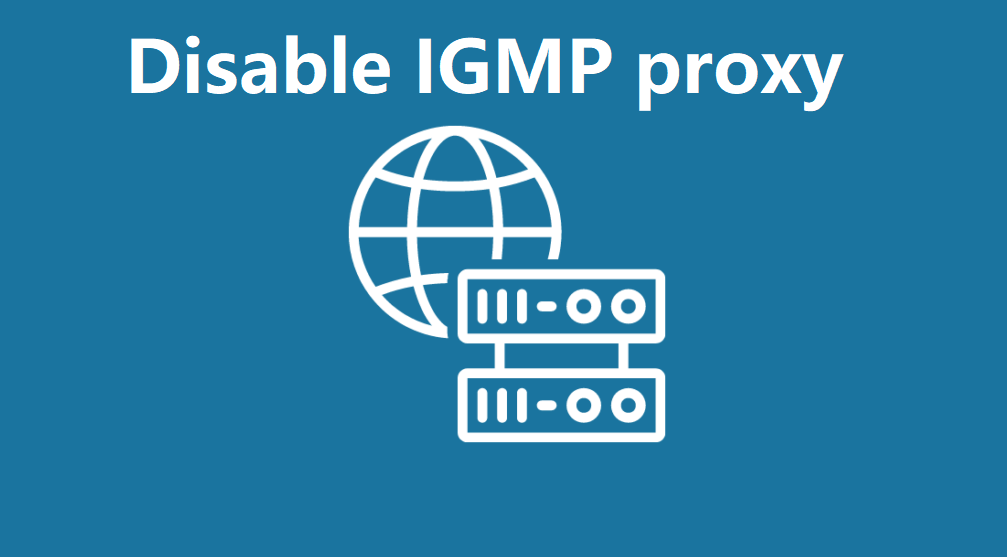 disable IGMP proxy
