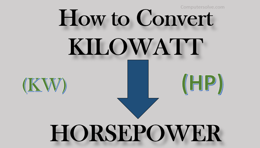 how to convert kw to hp