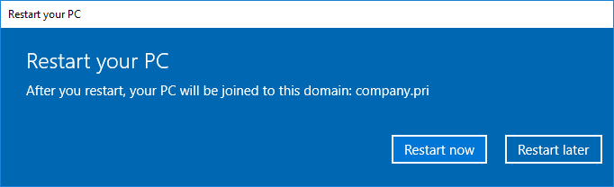 Join Domain Windows 10