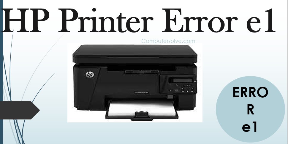 HP Printer Error e1