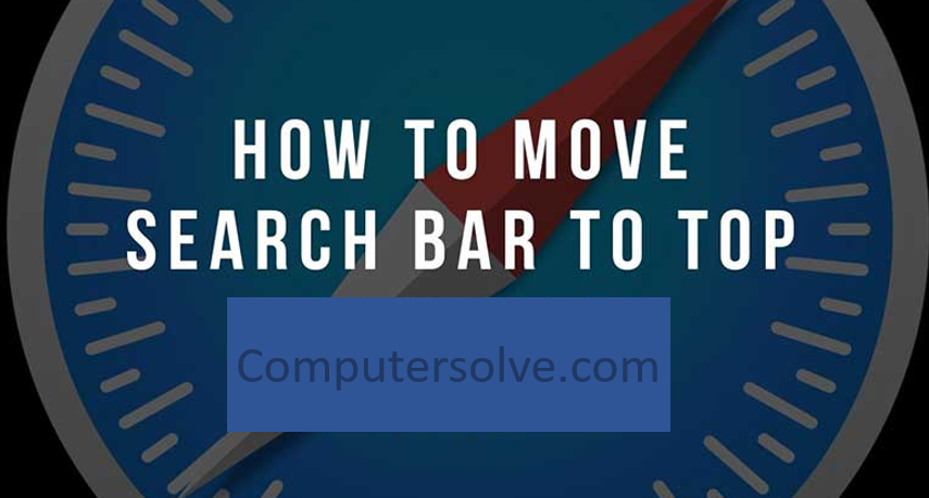 how to move search bar to top