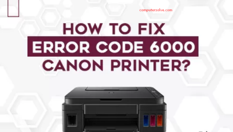 Canon Printer Error Code 6000 9165