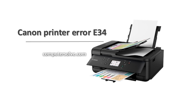 Canon printer error E34