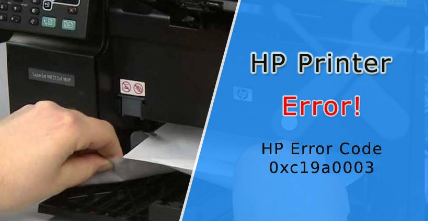 HP Error Code 0xc19a0003