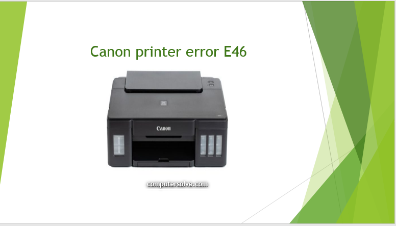 canon printer error E46
