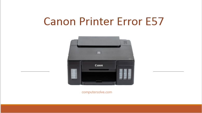 canon printer error E57