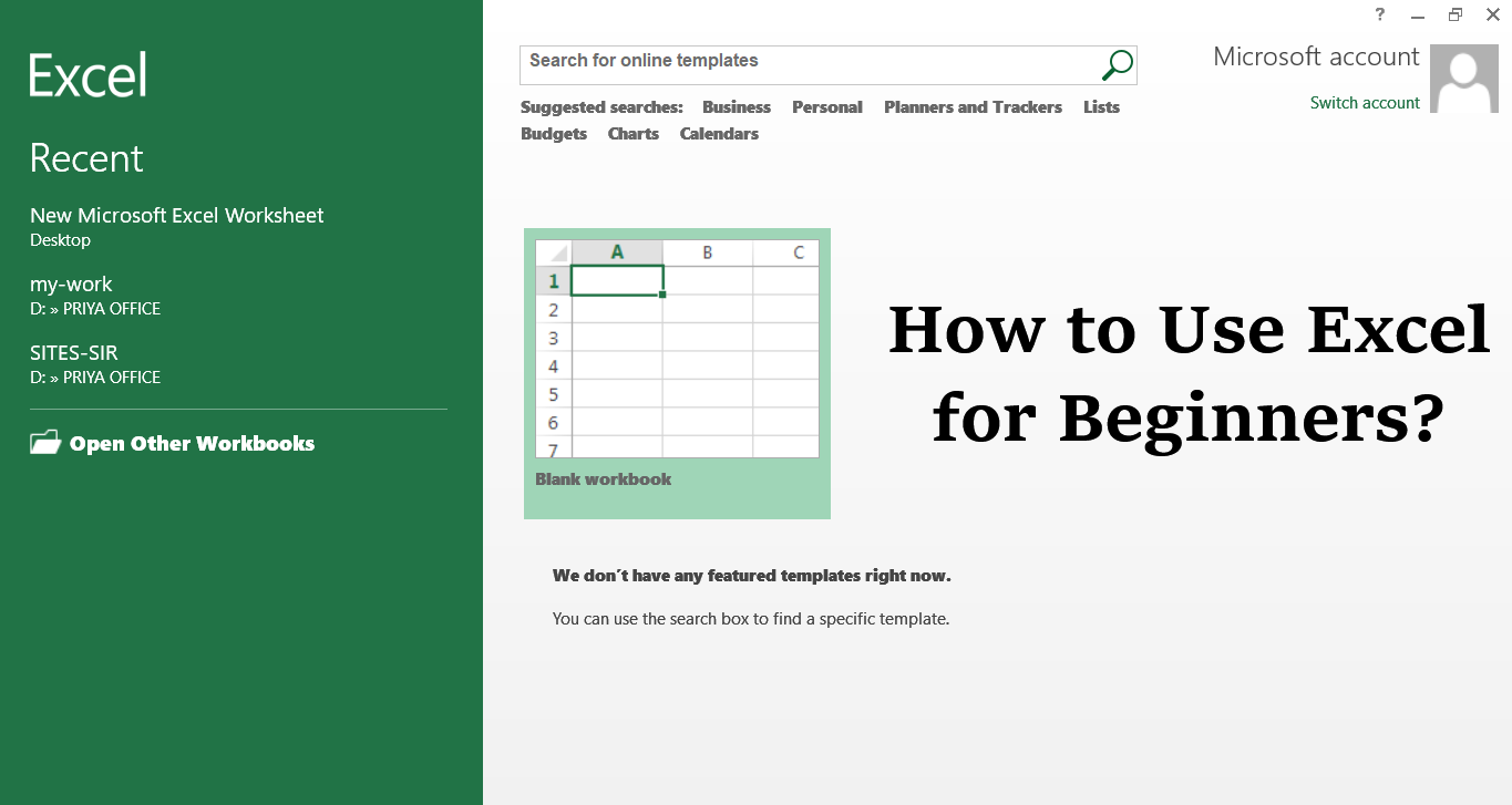 how to use excel for beginners