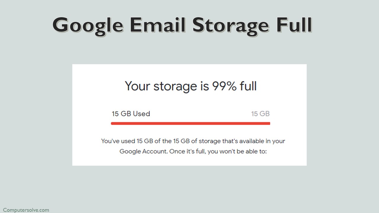 google email storage full