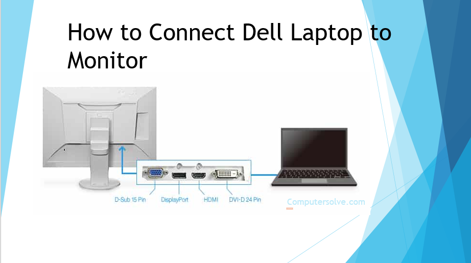 how to connect dell laptop to monitor...