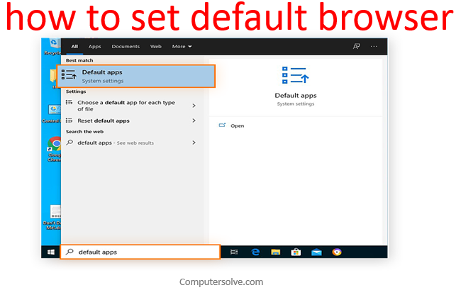 how to set default browser
