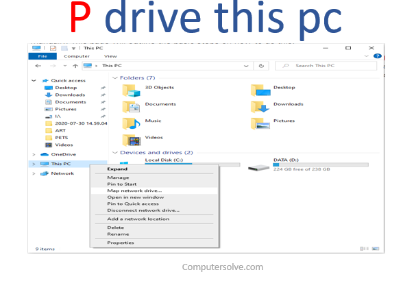 p drive this pc