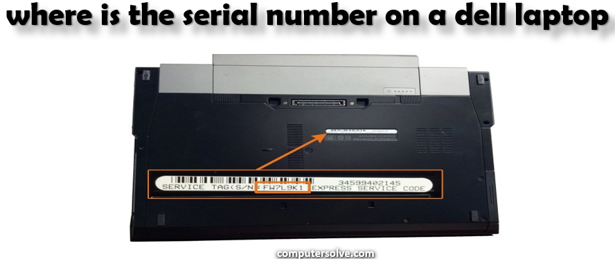 where is the serial number on dell laptop...